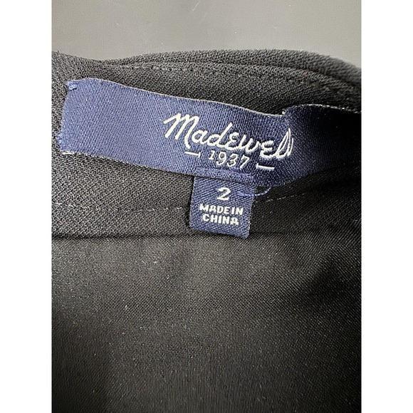 MADEWELL Fit And Flare A-line Dress Classic Modest in Black XS 2 MINT - Picture 8 of 9